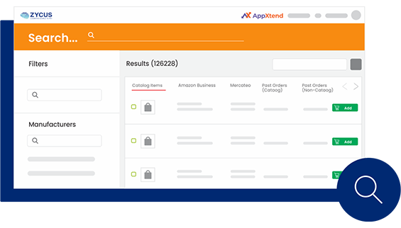 Search Compare And Buy On Online Store Vector
